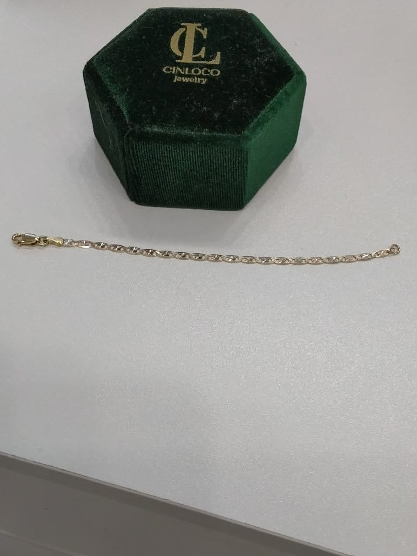 10k Tri Valentino Baby Bracelet