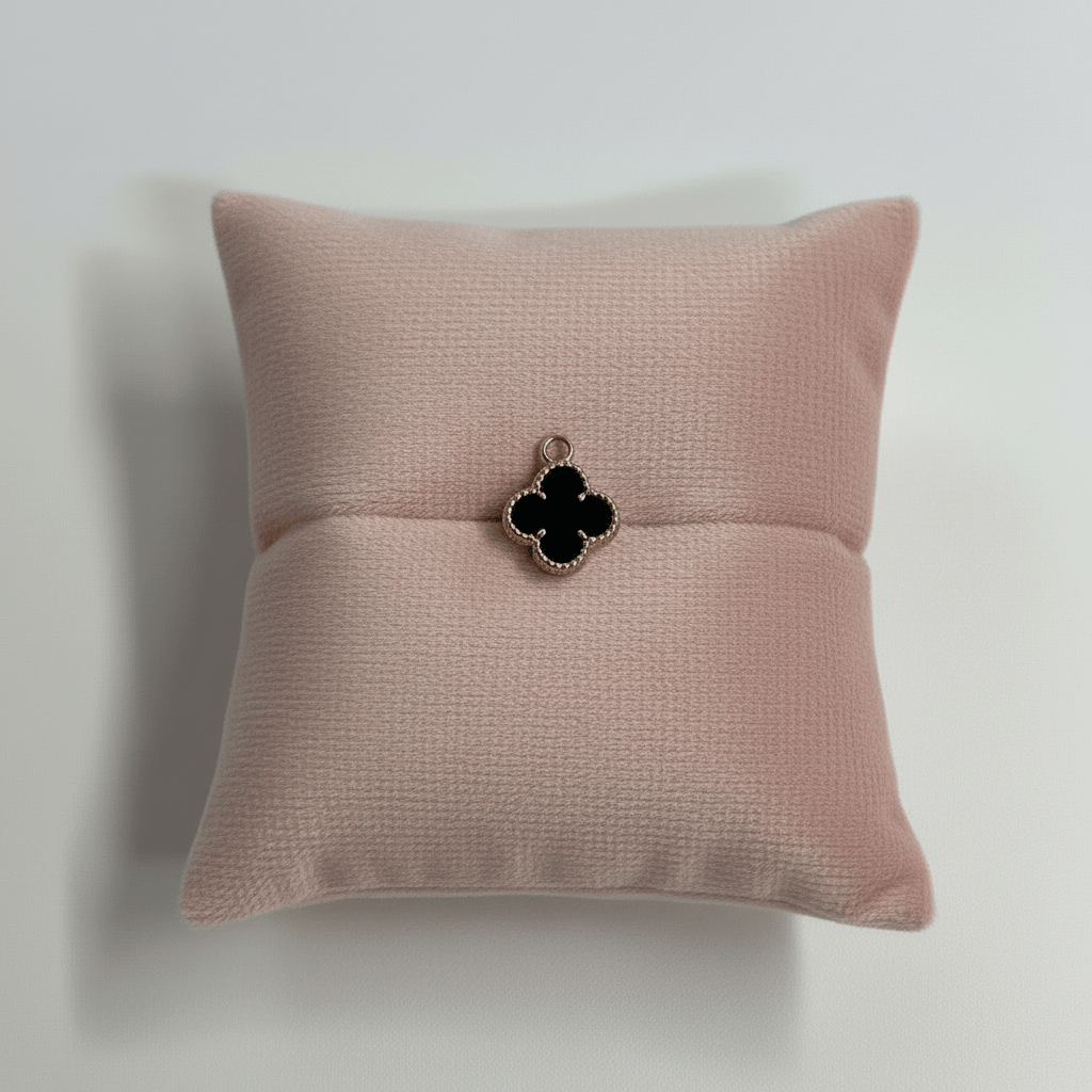10k solid gold four leaf flower charm
