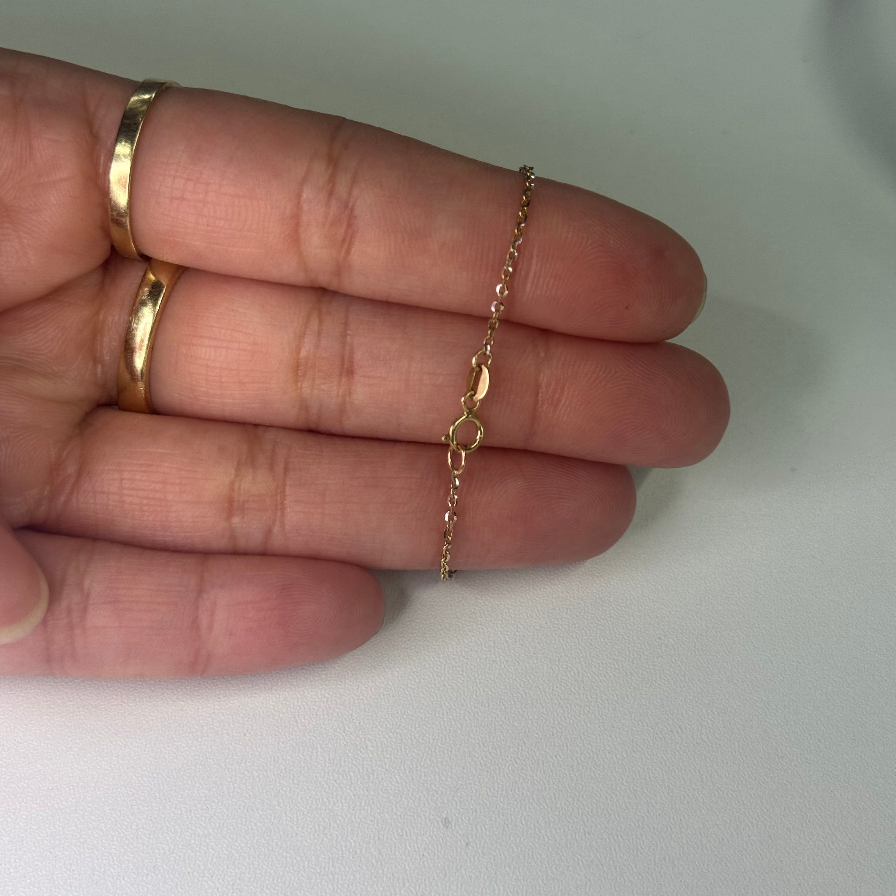 14k Dainty Cable Chain Baby Bracelet - CinloCo