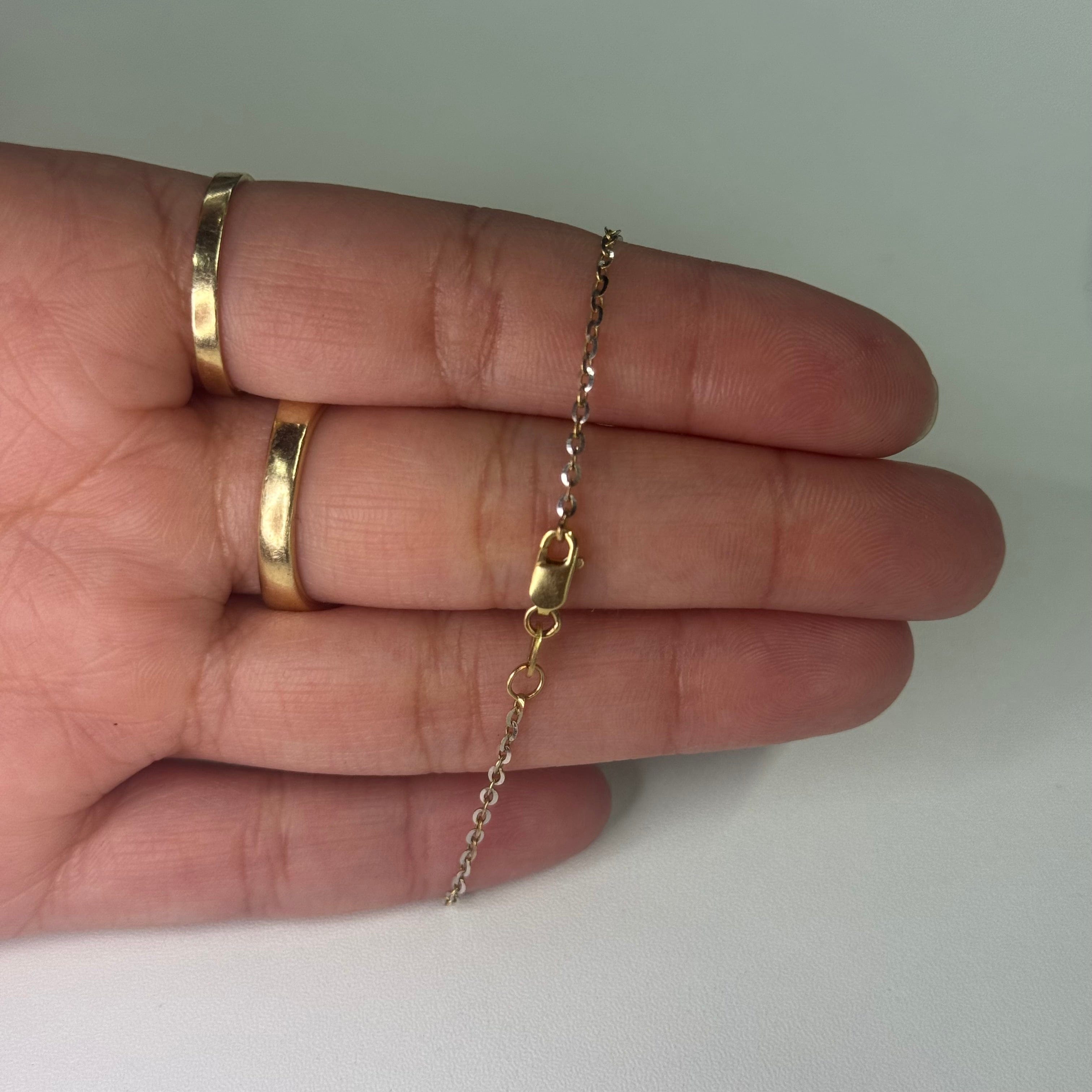 14k Diamond Cut Circle Baby Bracelet - CinloCo