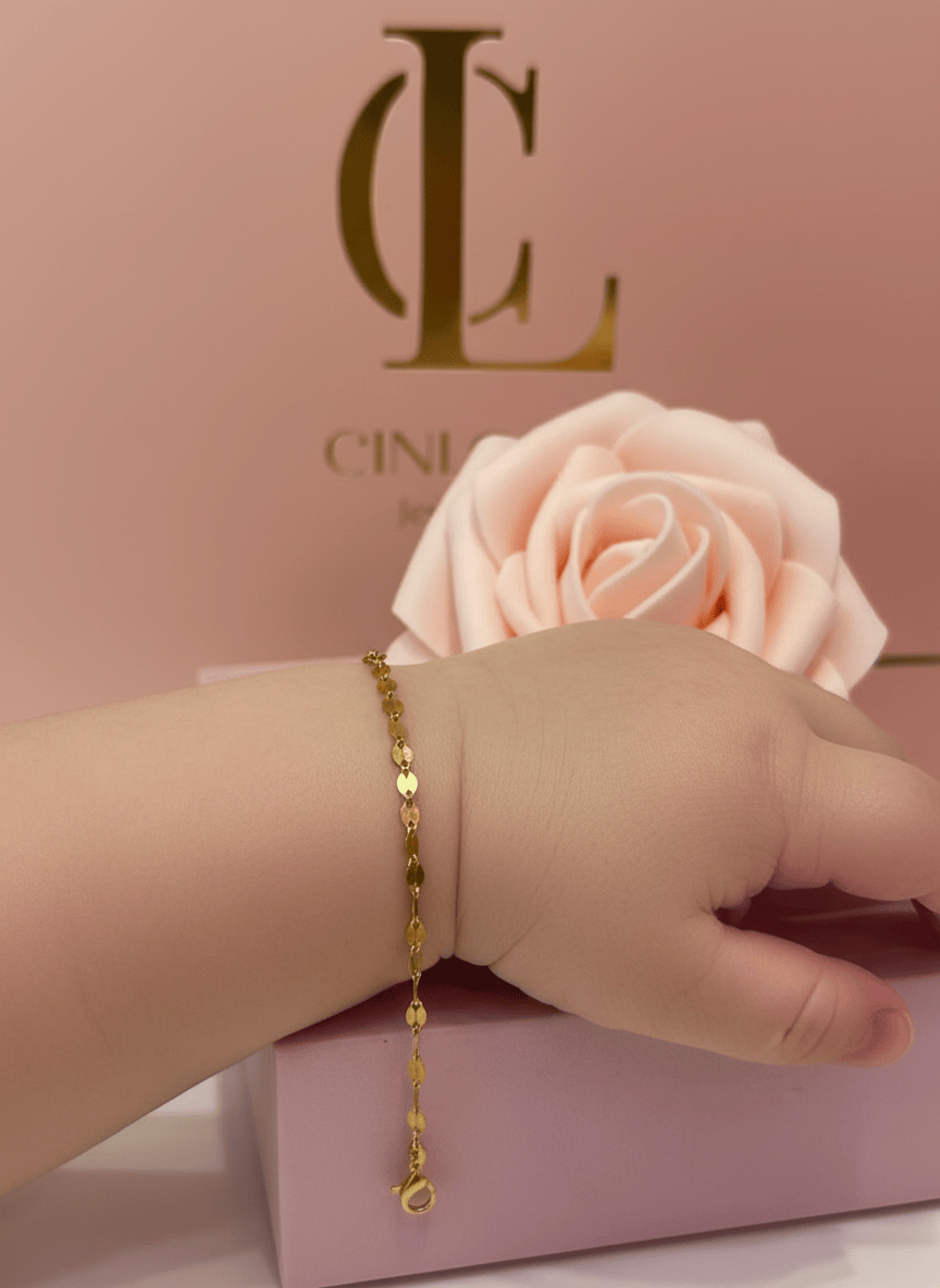 14k Glitter Baby Bracelet