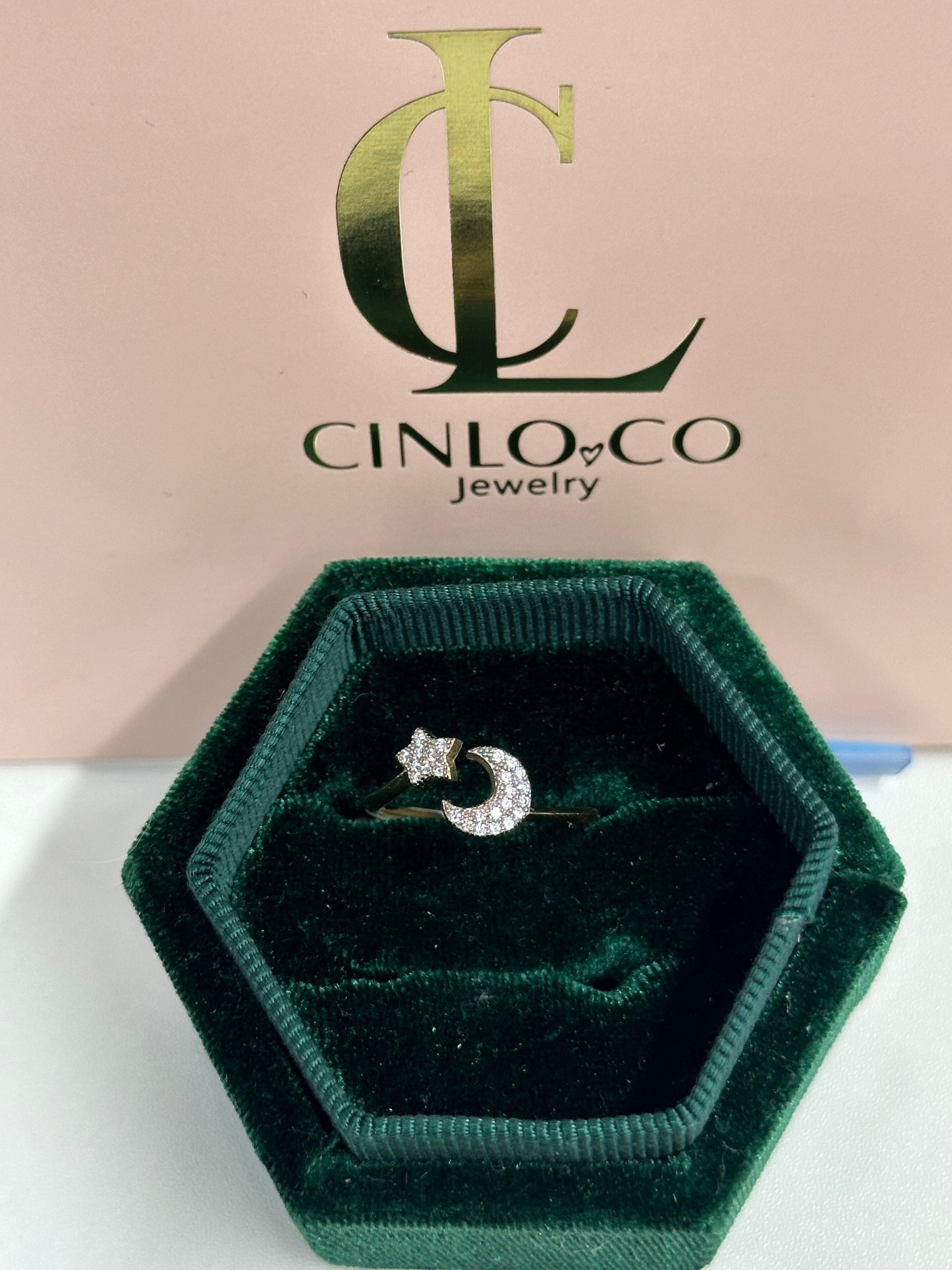 14k Lunar Ring - CinloCo
