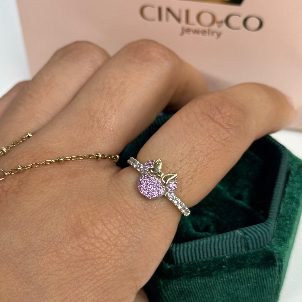 14k Darling Mouse Ring - CinloCo