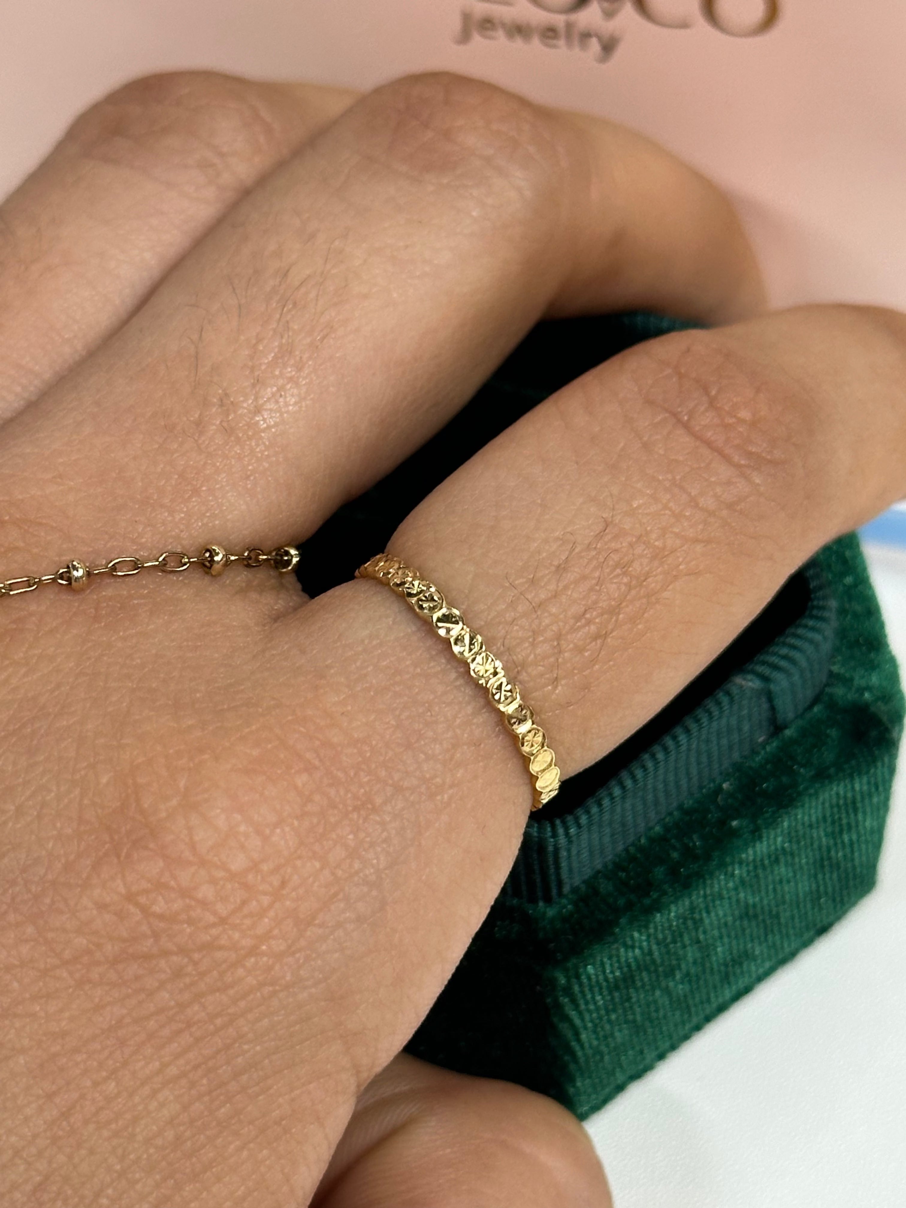 18k Glitter Ring - CinloCo