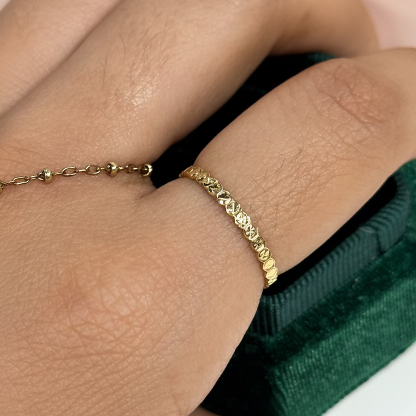 18k Glitter Ring - CinloCo