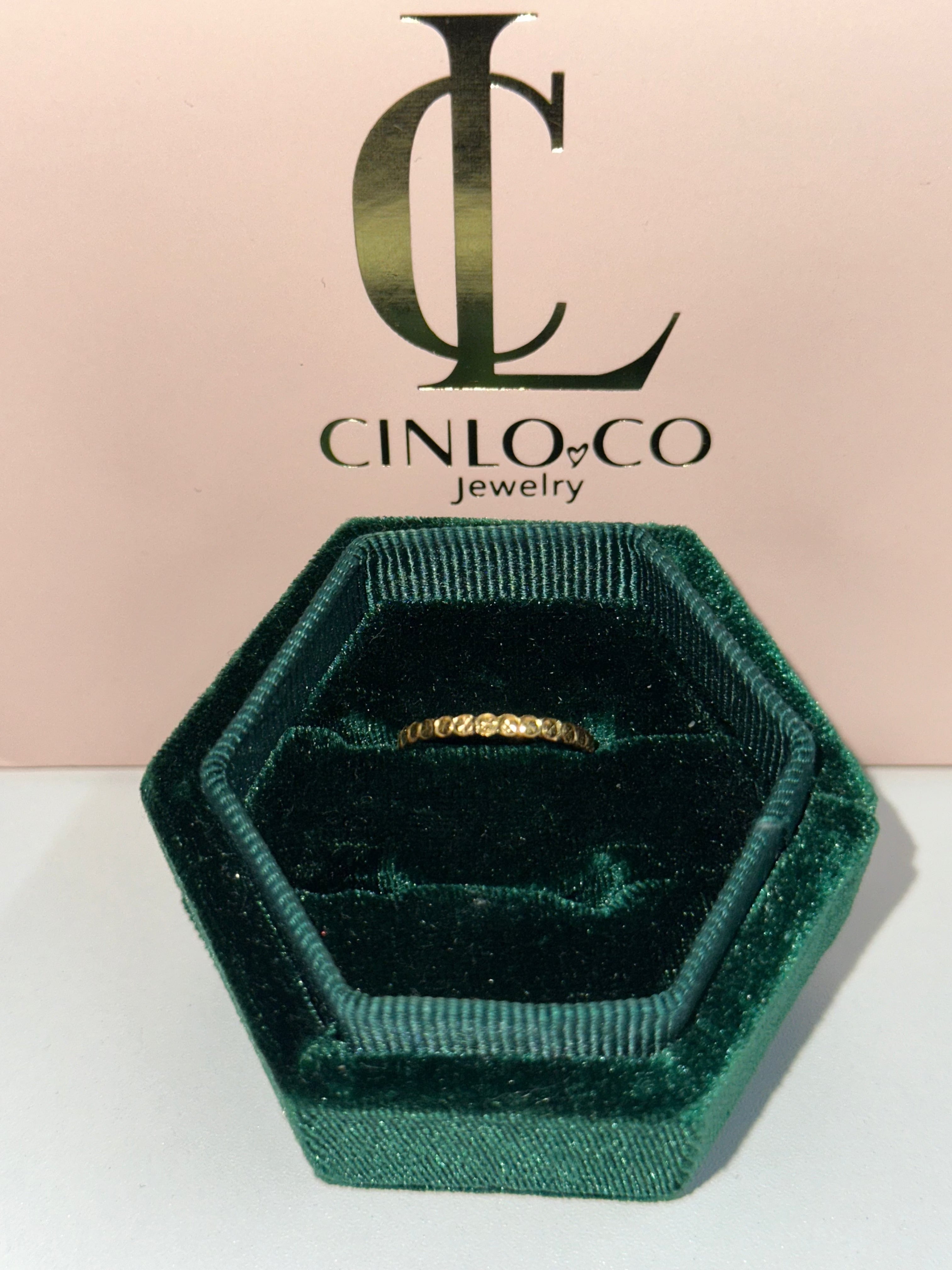 18k Glitter Ring - CinloCo
