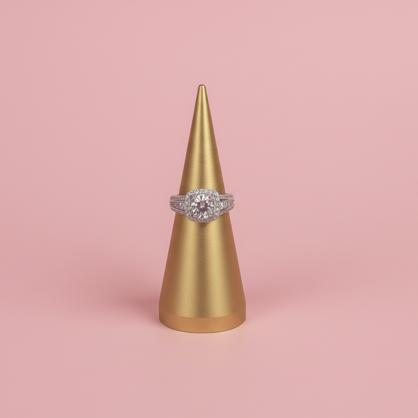 Cupids Halo Moissanite Ring - CinloCo