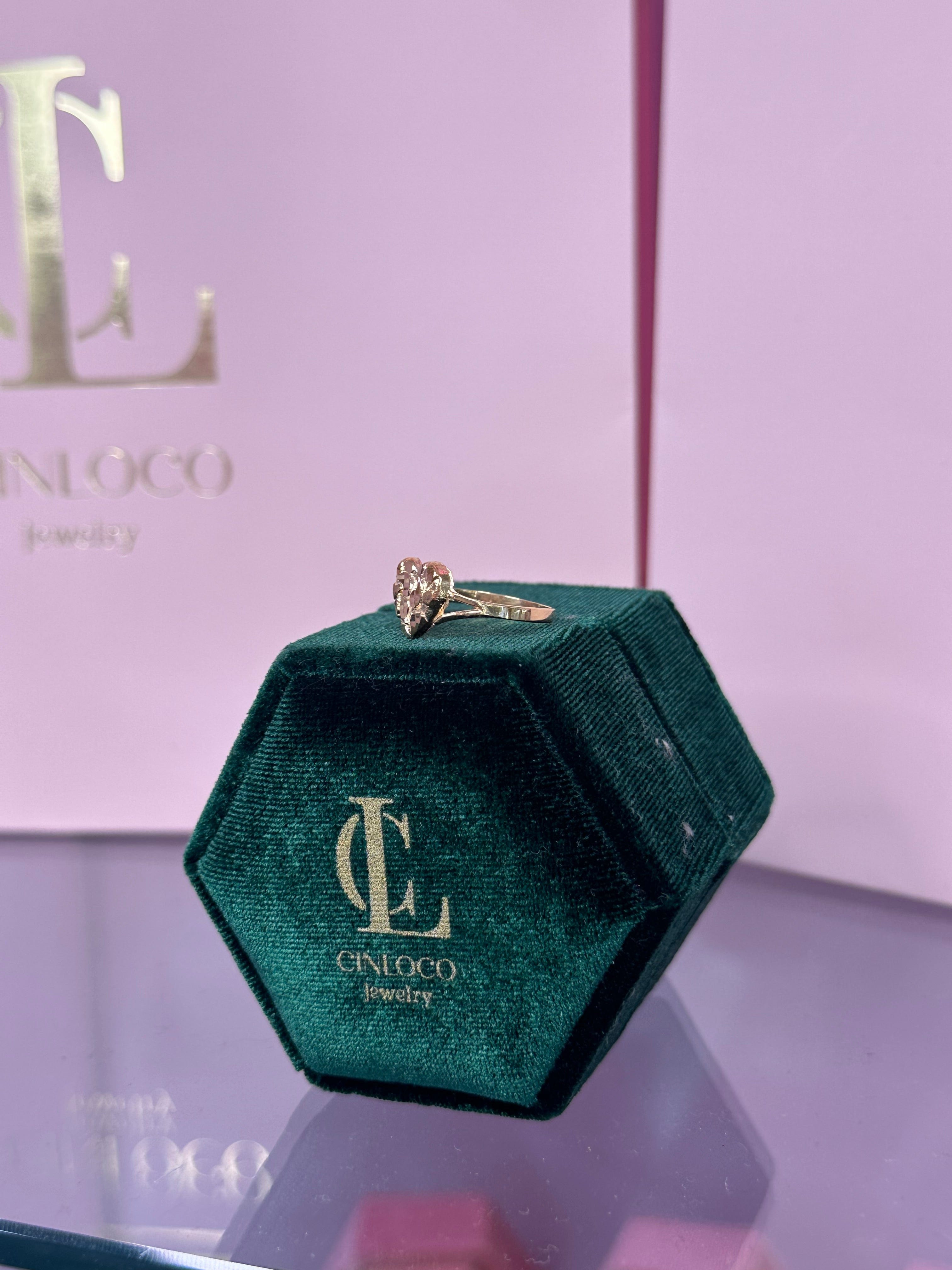 14k Nugget Heart Ring