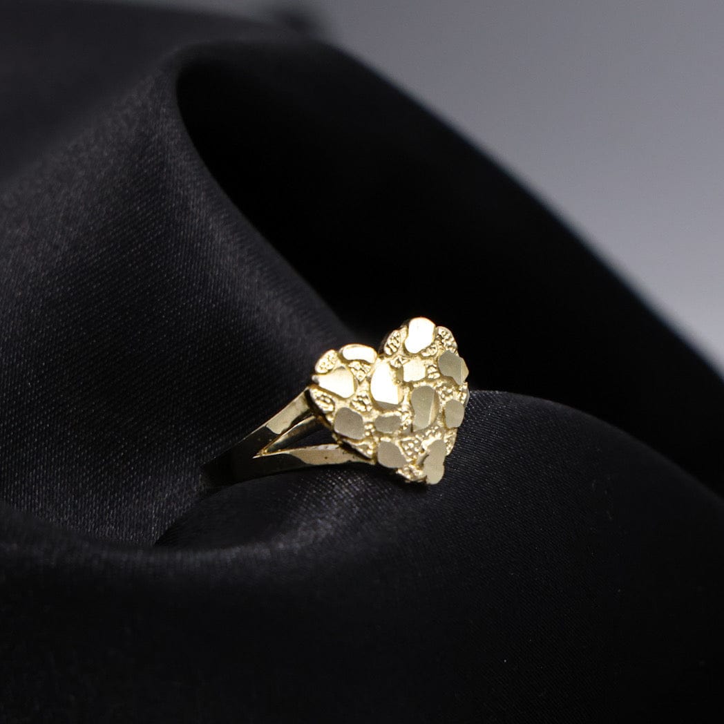14k Nugget Heart Ring