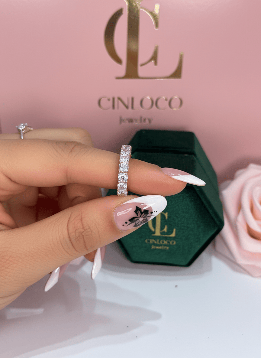 Moissanite Rose Gold Crown Ring