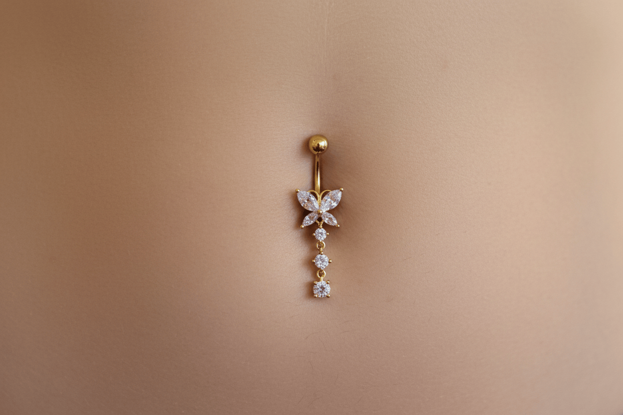 Butterfly Drip Belly Ring
