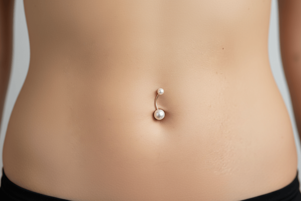 Pearl Belly Ring - CinloCo
