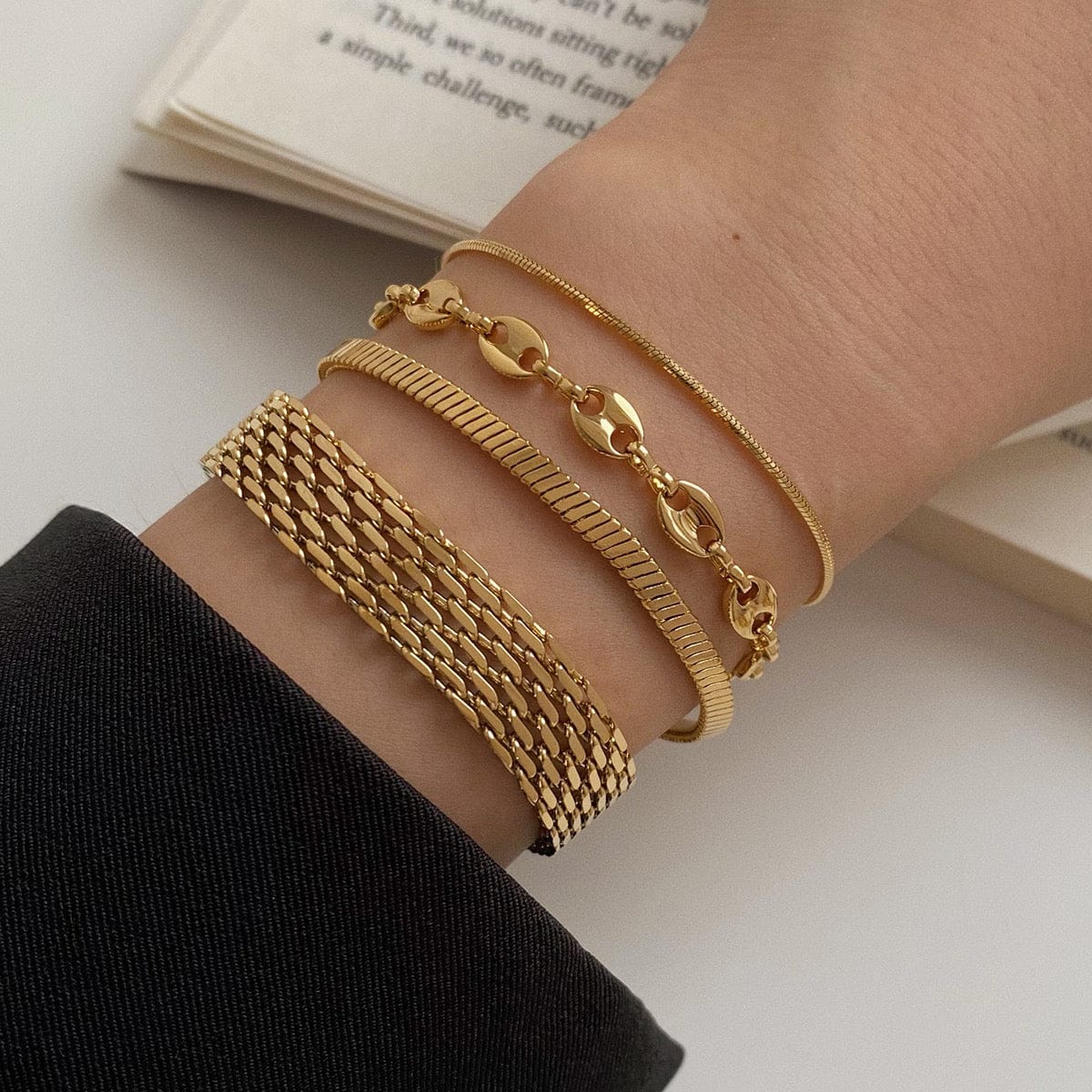 Checkered Gold Bracelet