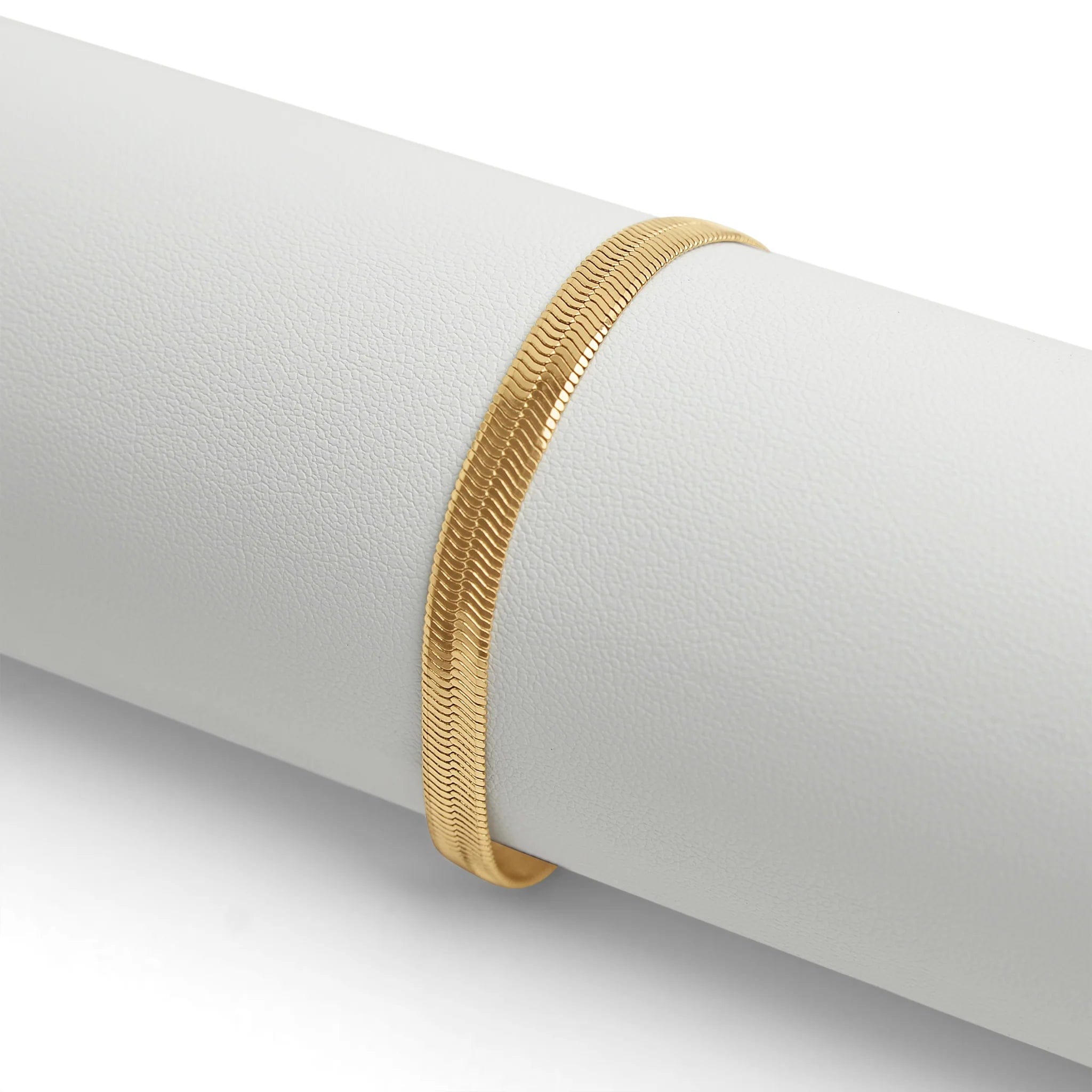 Herringbone Gold Bracelet - CinloCo