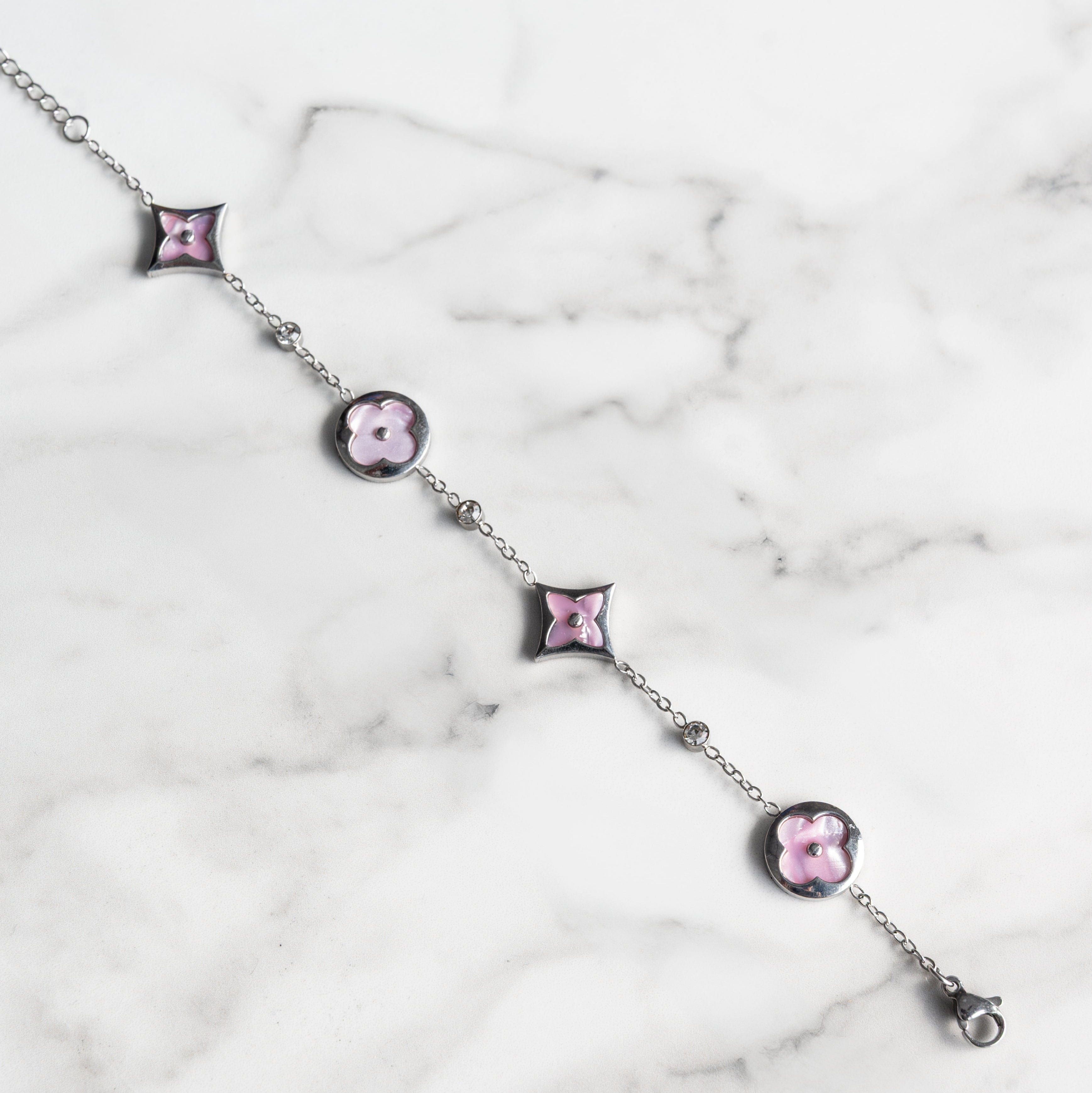 Pink Cherry Blossom Silver