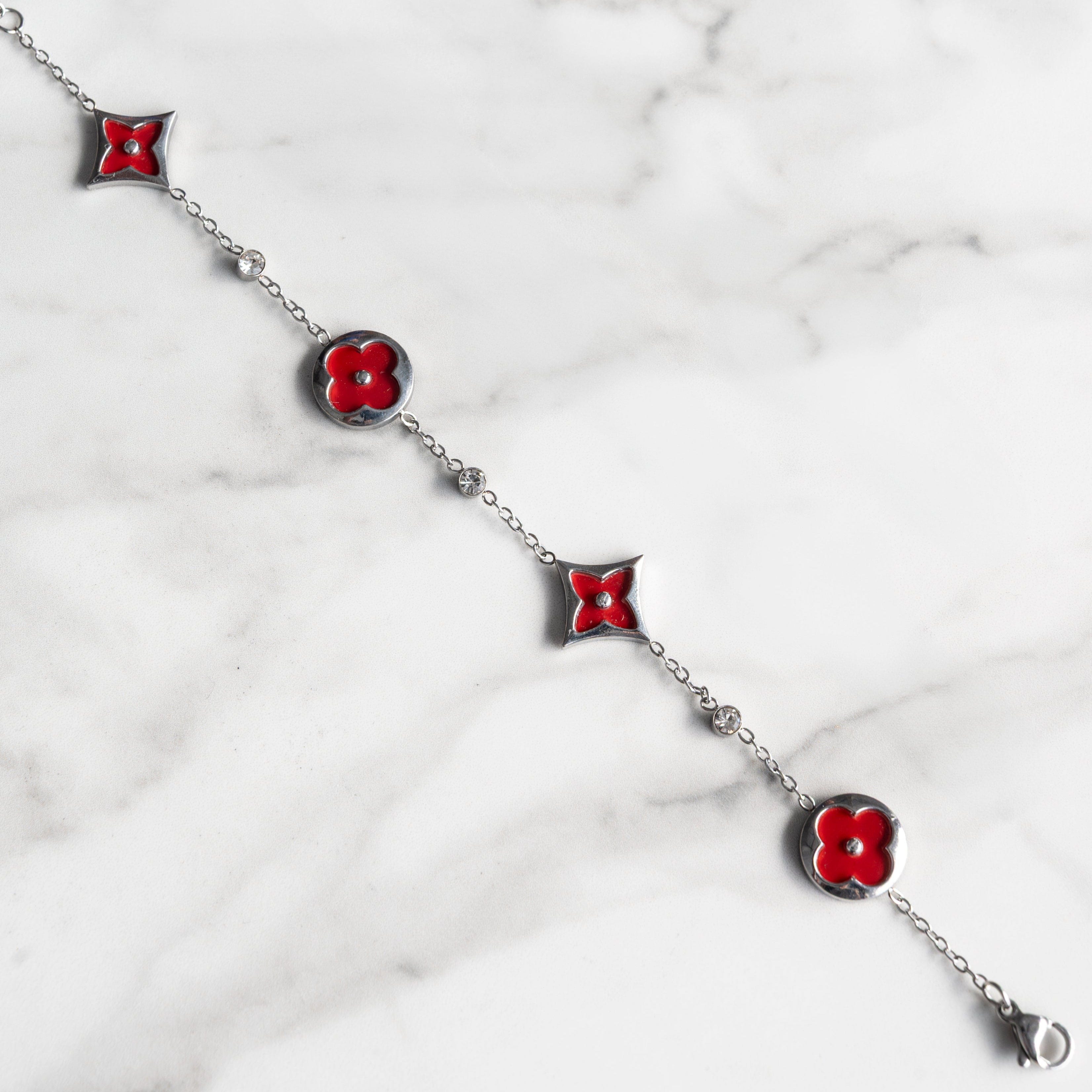 Red Cherry Blossom Silver