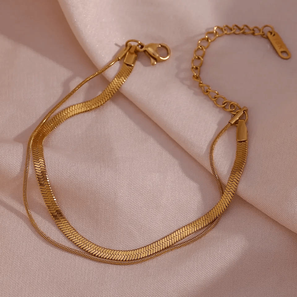Double Layer Snake Chain Bracelets - CinloCo