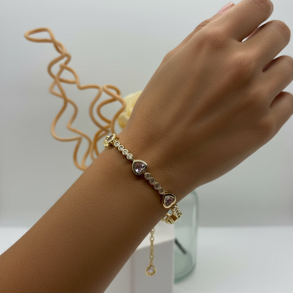 Heart Diamonds Bracelet