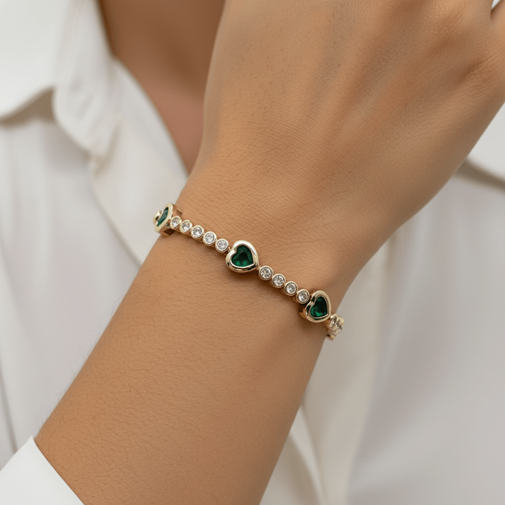 Heart Diamonds Bracelet