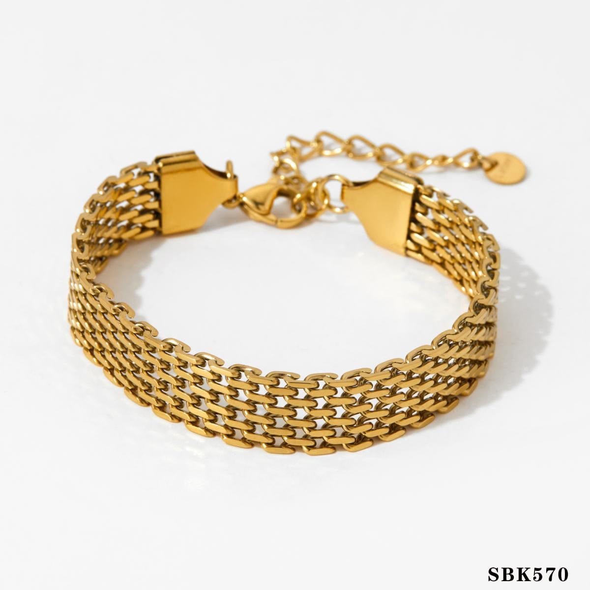 Checkered Gold Bracelet