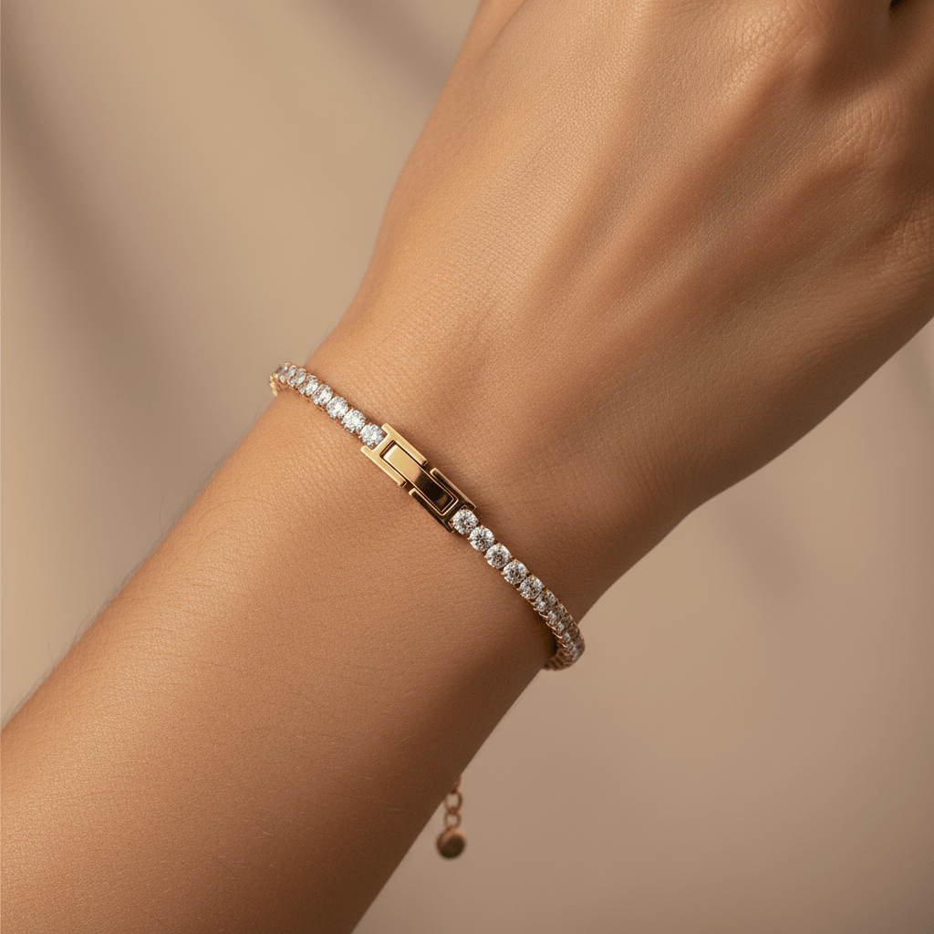 Circle tennis bracelet - CinloCo