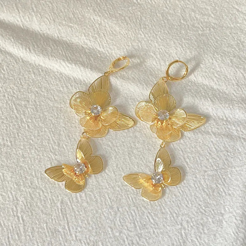 Goldie Butterfly Drop Earrings