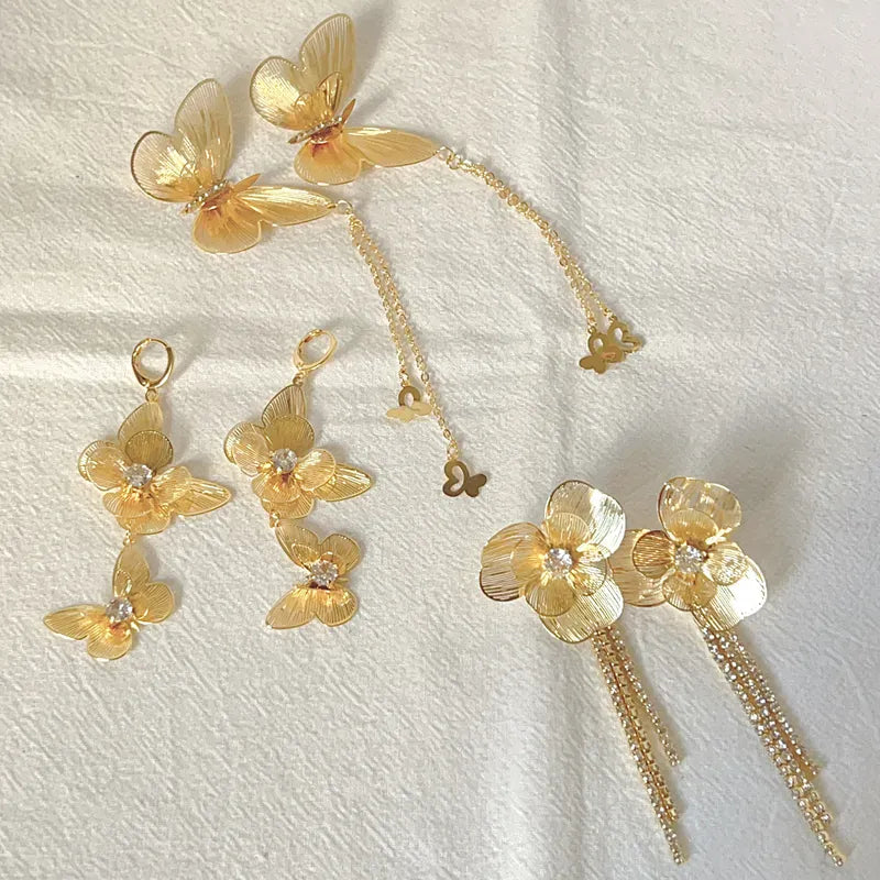 Goldie Butterfly Drop Earrings