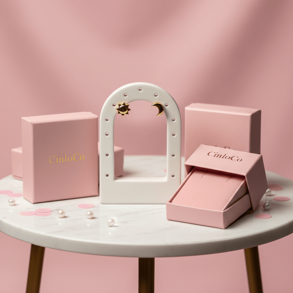 14k Luna y El Sol Stud Earrings