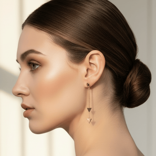 14k Solid Gold Tassel Earrings