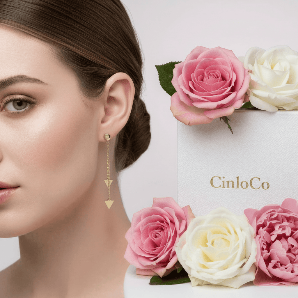 14k Solid Gold Tassel Earrings