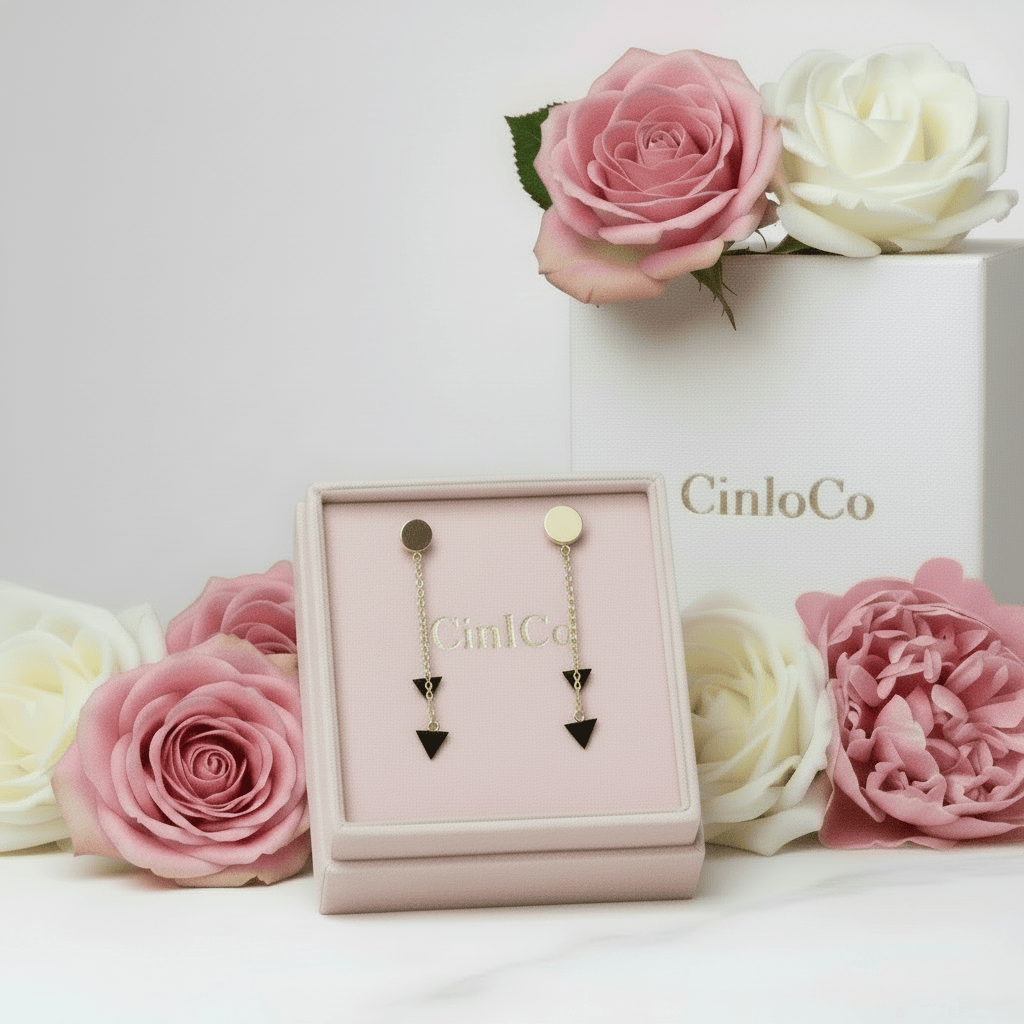 14k Solid Gold Tassel Earrings