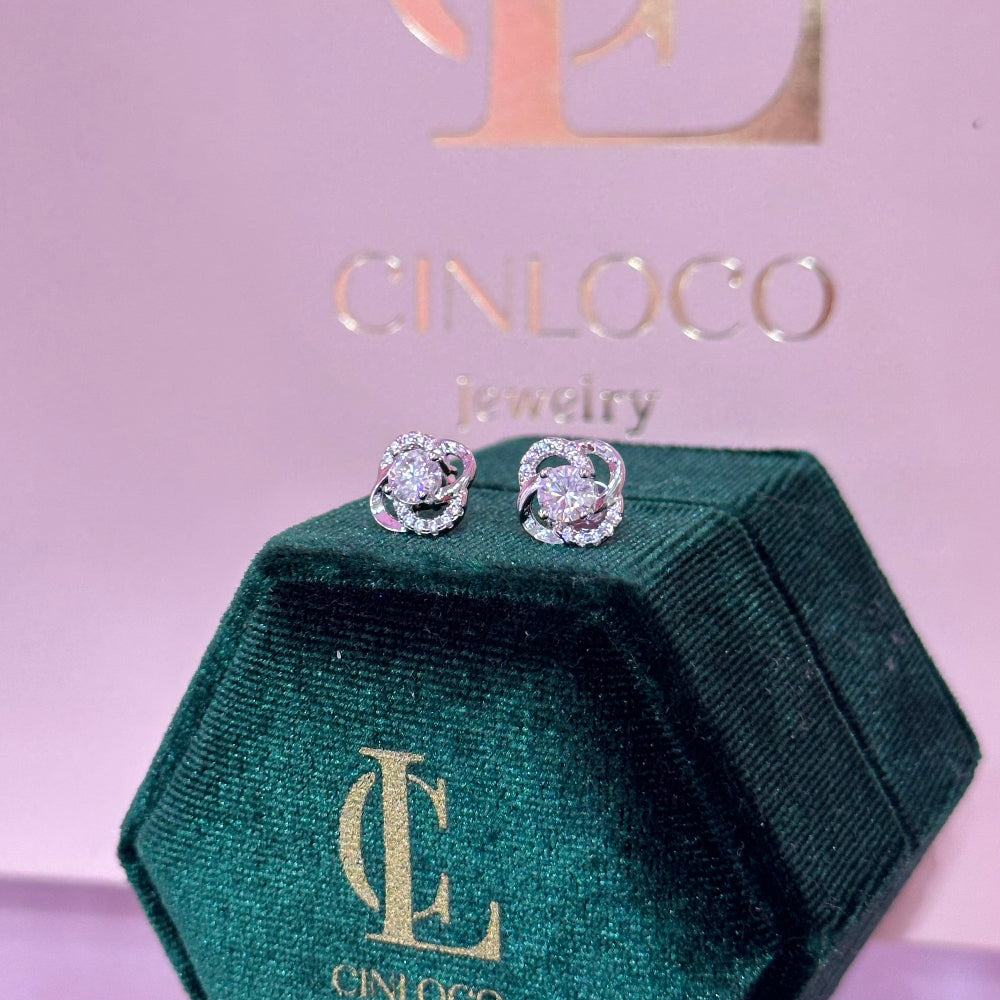 Eternal Clover Moissanite Studs