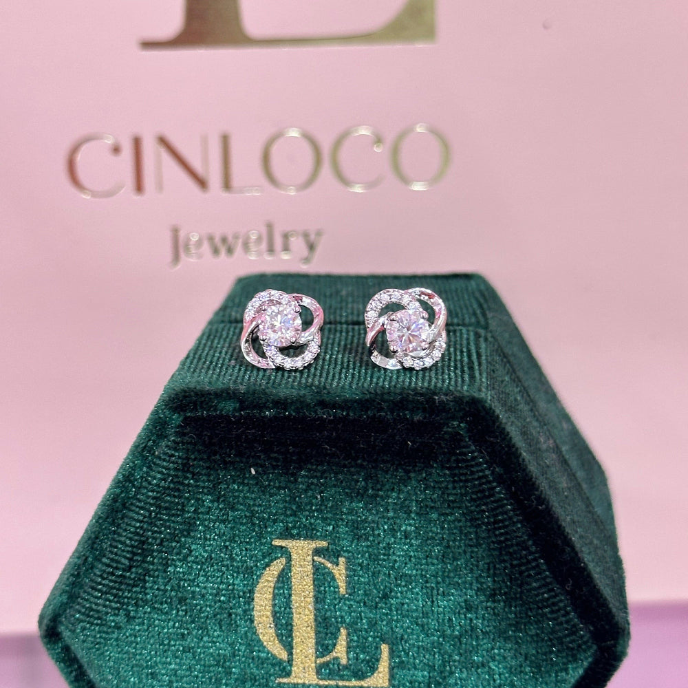 Eternal Clover Moissanite Studs