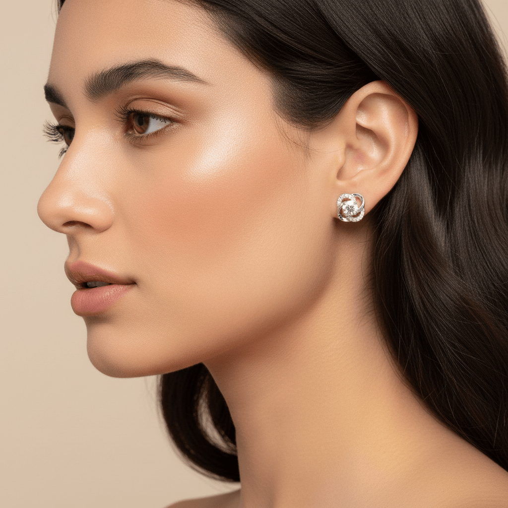 Eternal Clover Moissanite Studs