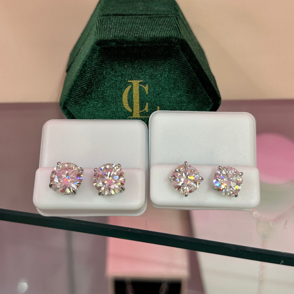 Shine Baby Moissanite Earrings