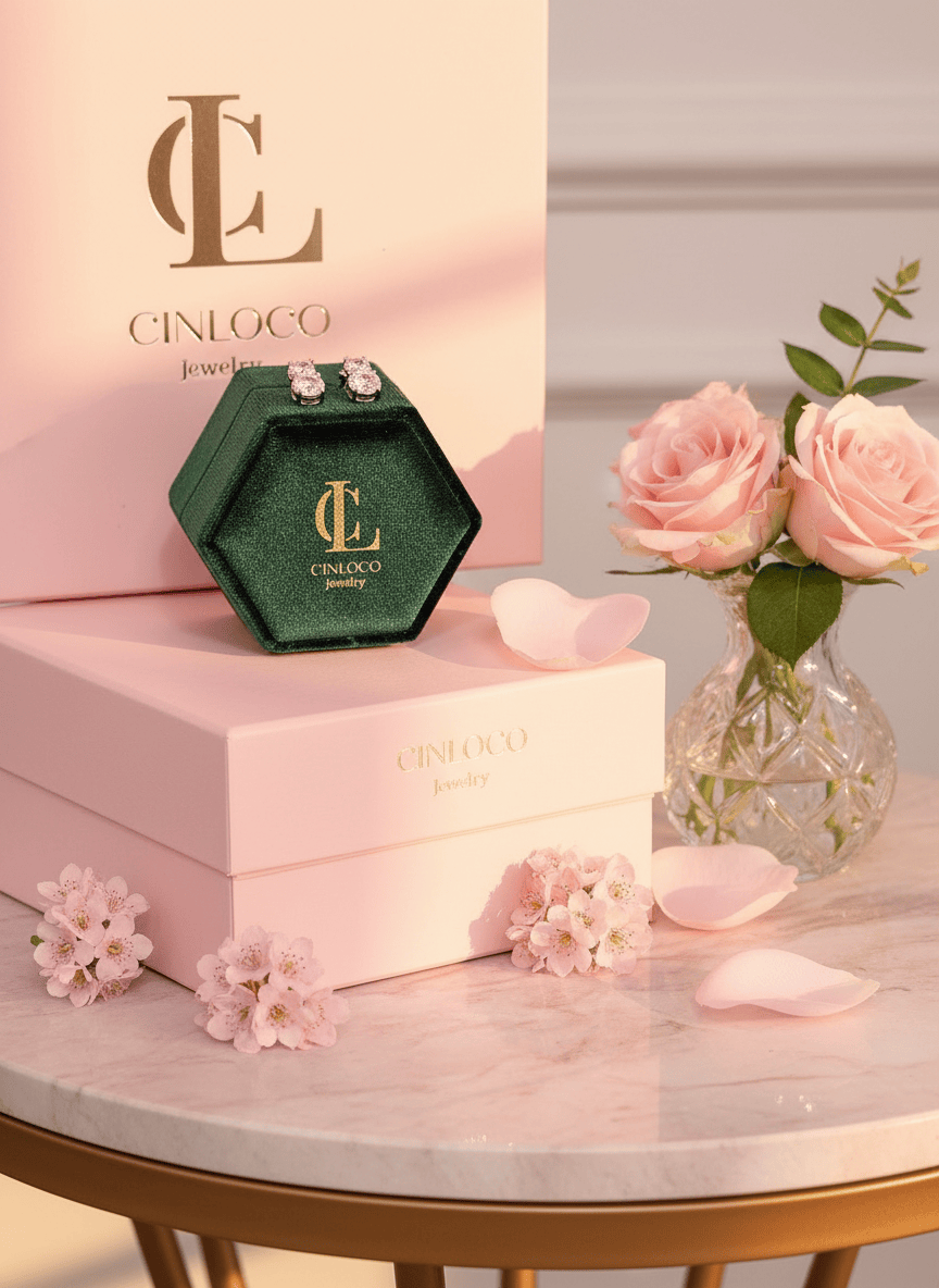 Snowman Moissanite Studs