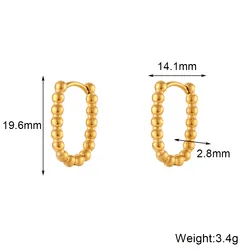 U-Shape Beaded Huggies Earrings - CinloCo