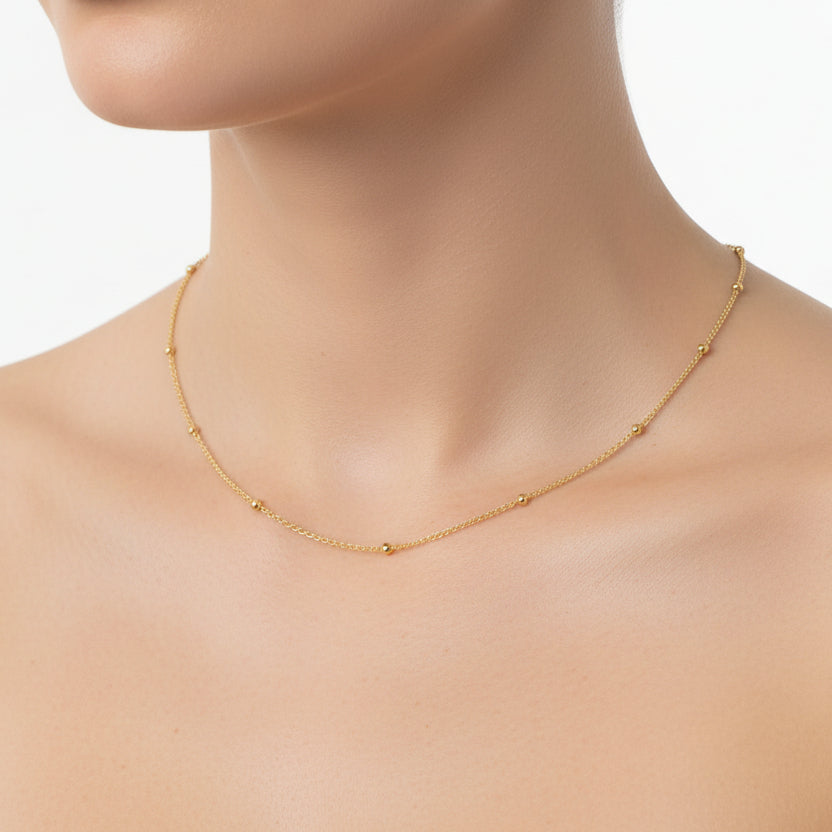 Golden Beaded Necklace