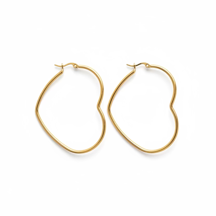 Large Heart Hoops - CinloCo