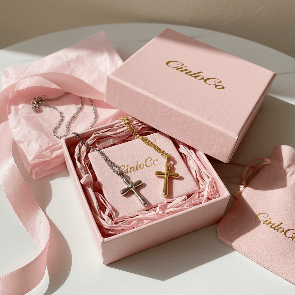 Bubble Cross Necklace