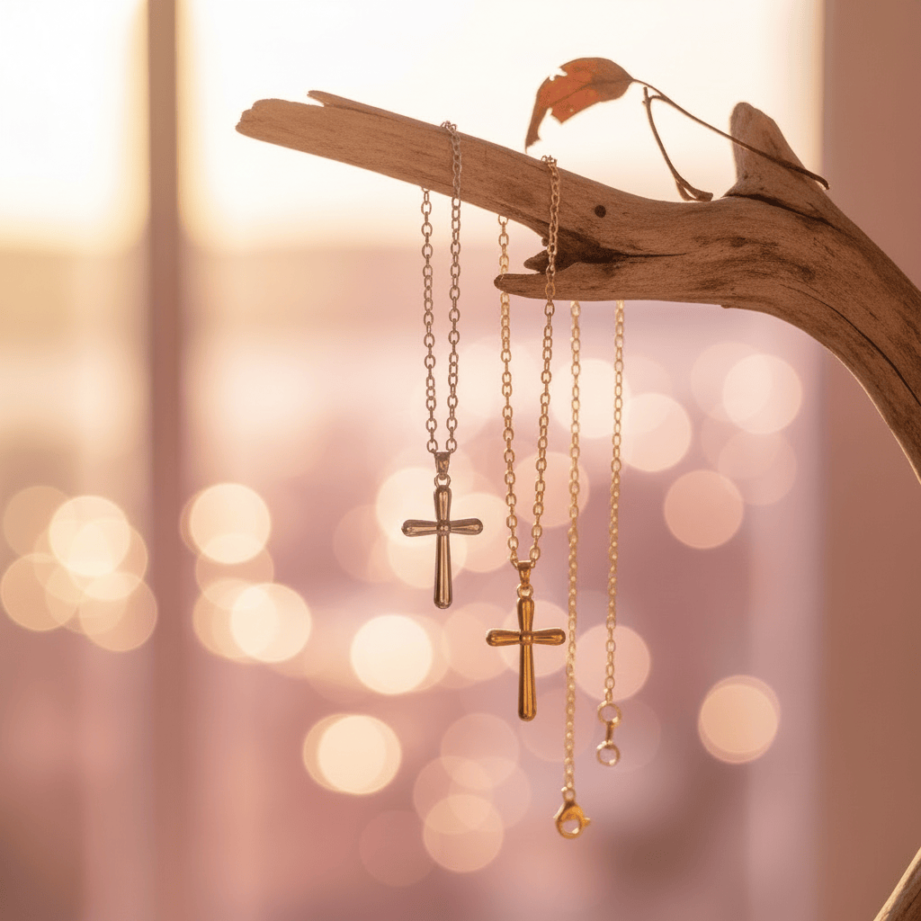 Bubble Cross Necklace