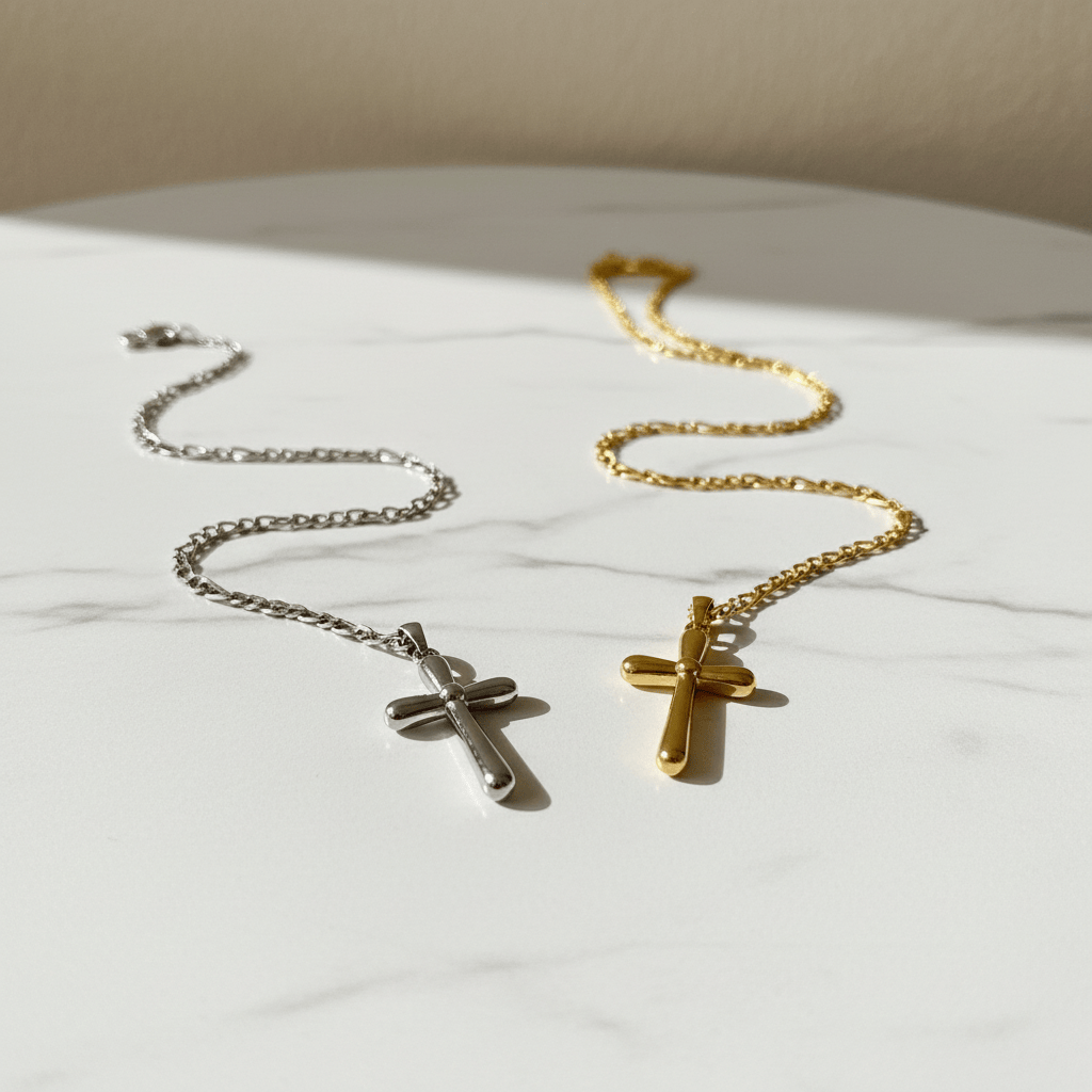 Bubble Cross Necklace