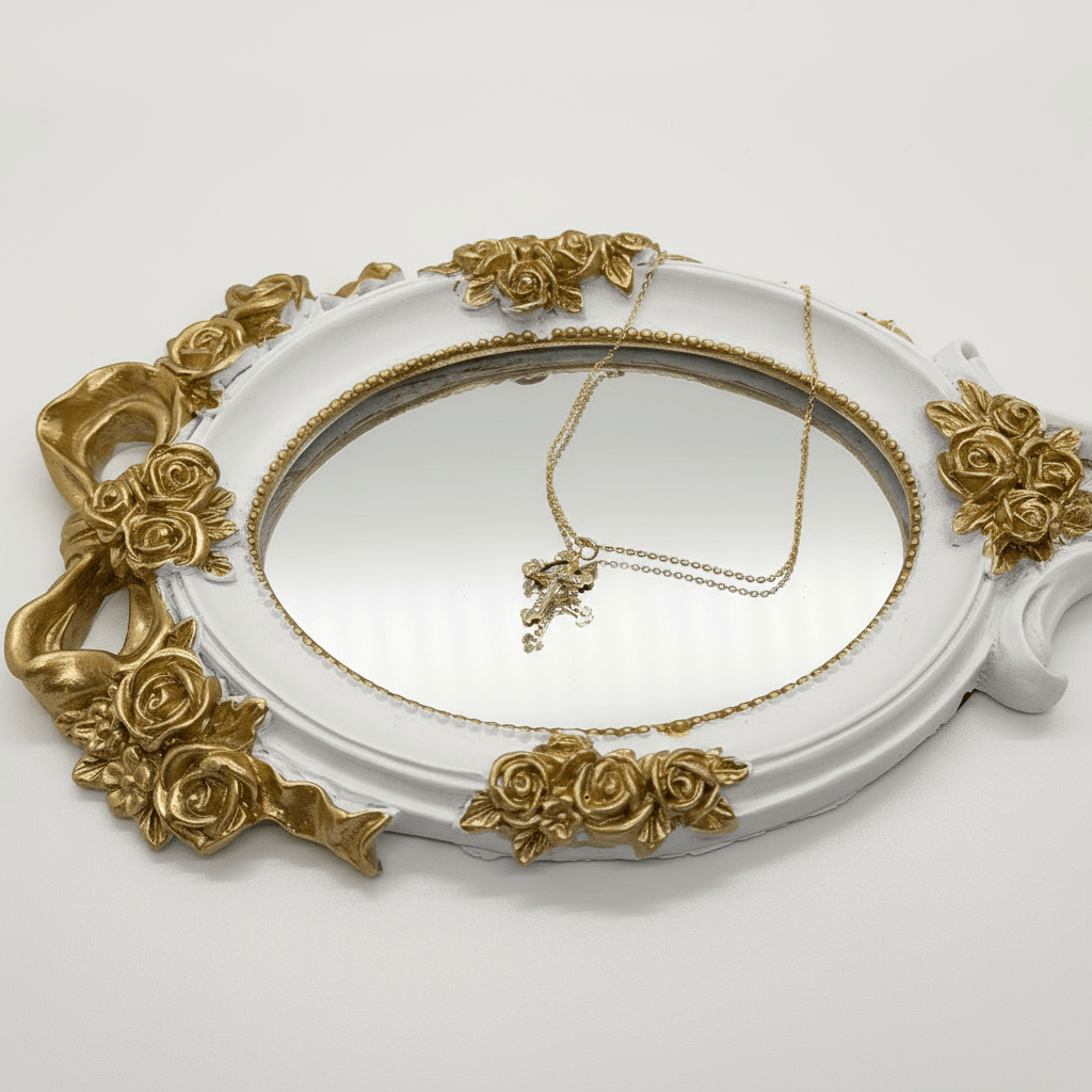 Dainty Cross & Crown Necklace