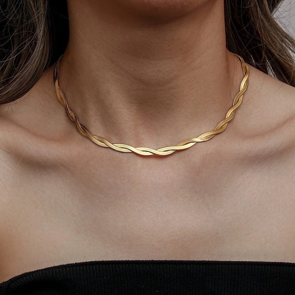 Elizabeth Herringbone Necklace - CinloCo