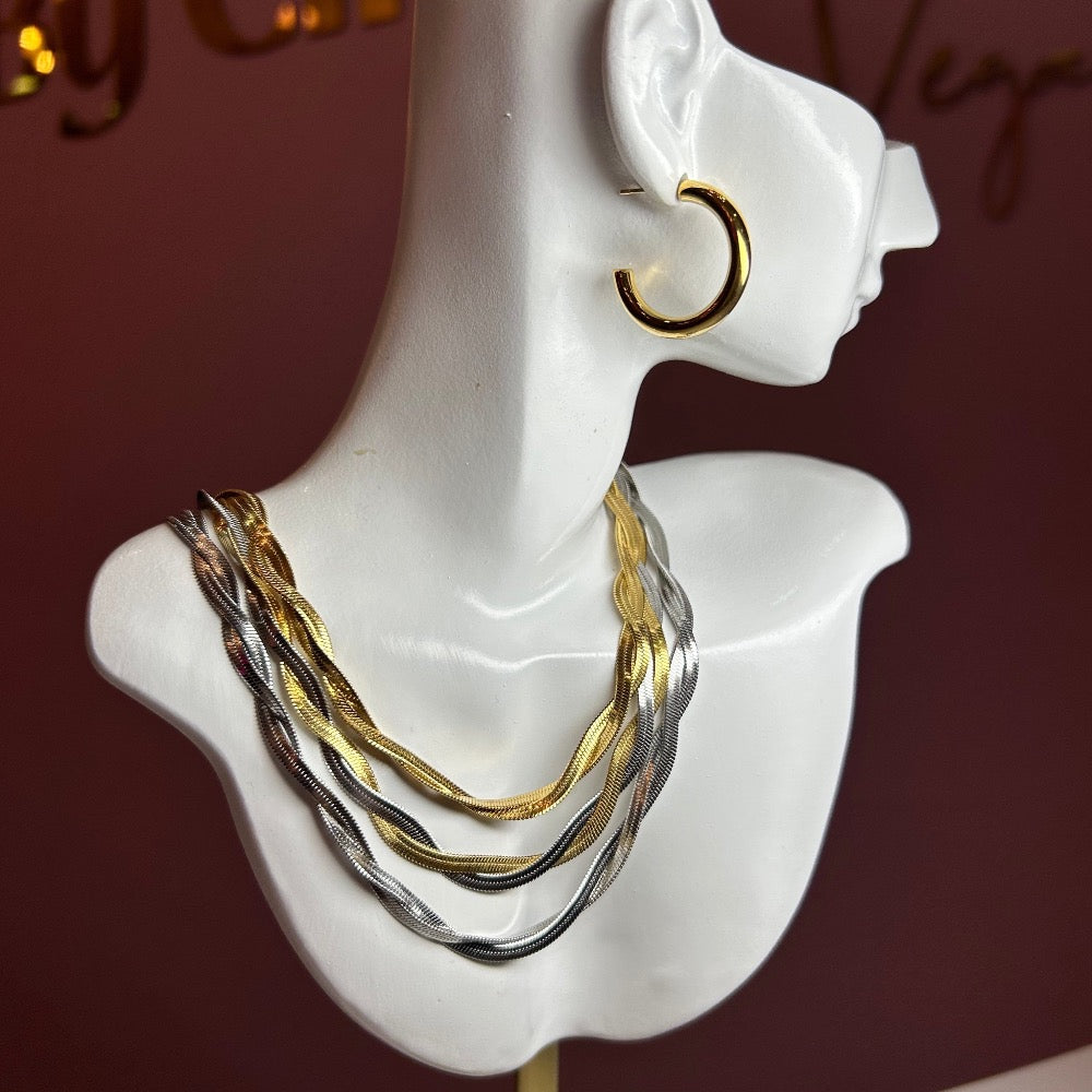 Elizabeth Herringbone Necklace - CinloCo