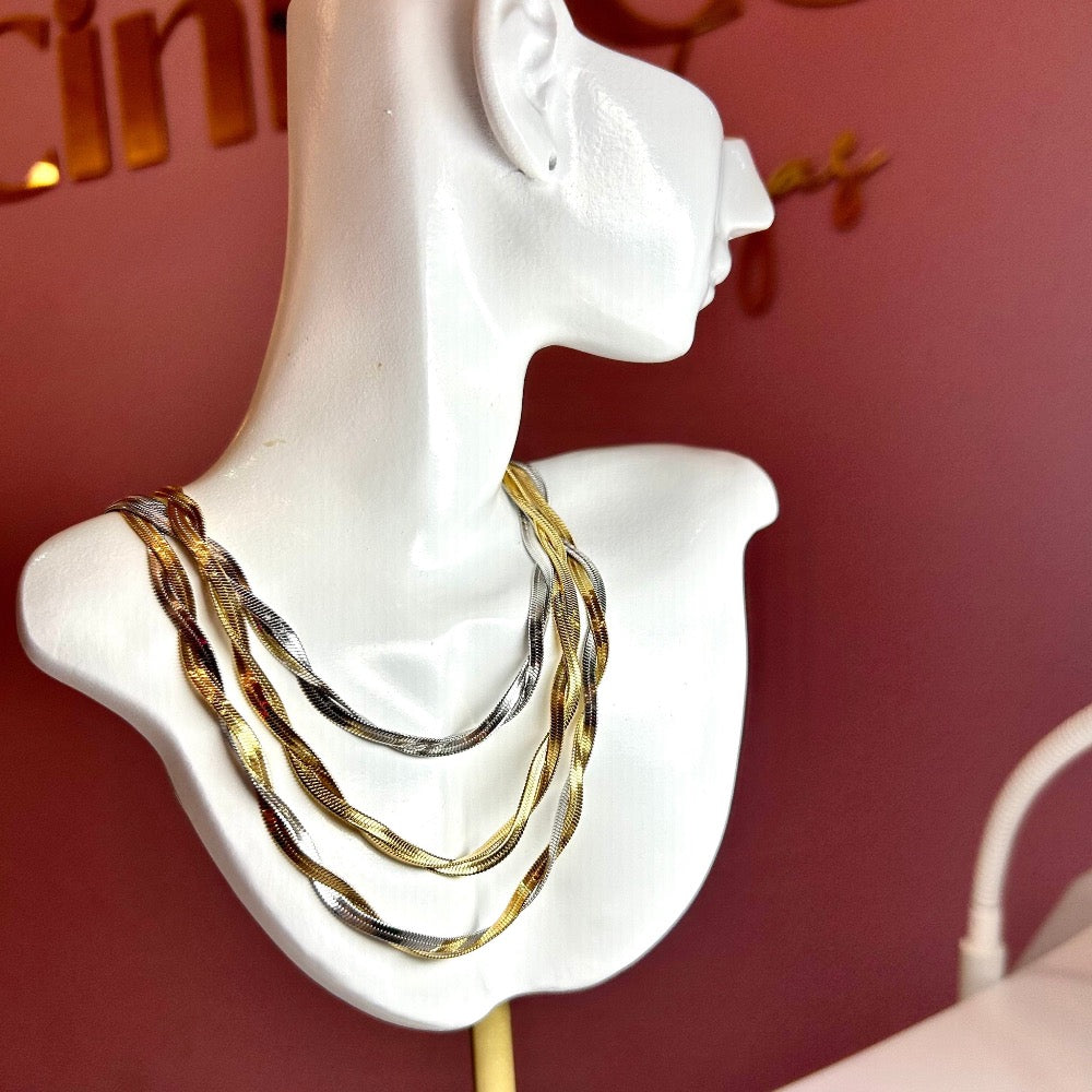 Elizabeth Herringbone Necklace - CinloCo