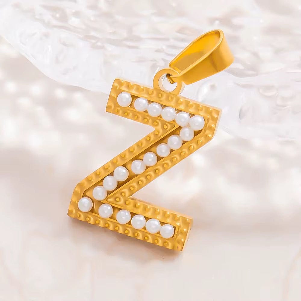 Perlita Initial Letter Necklace - CinloCo