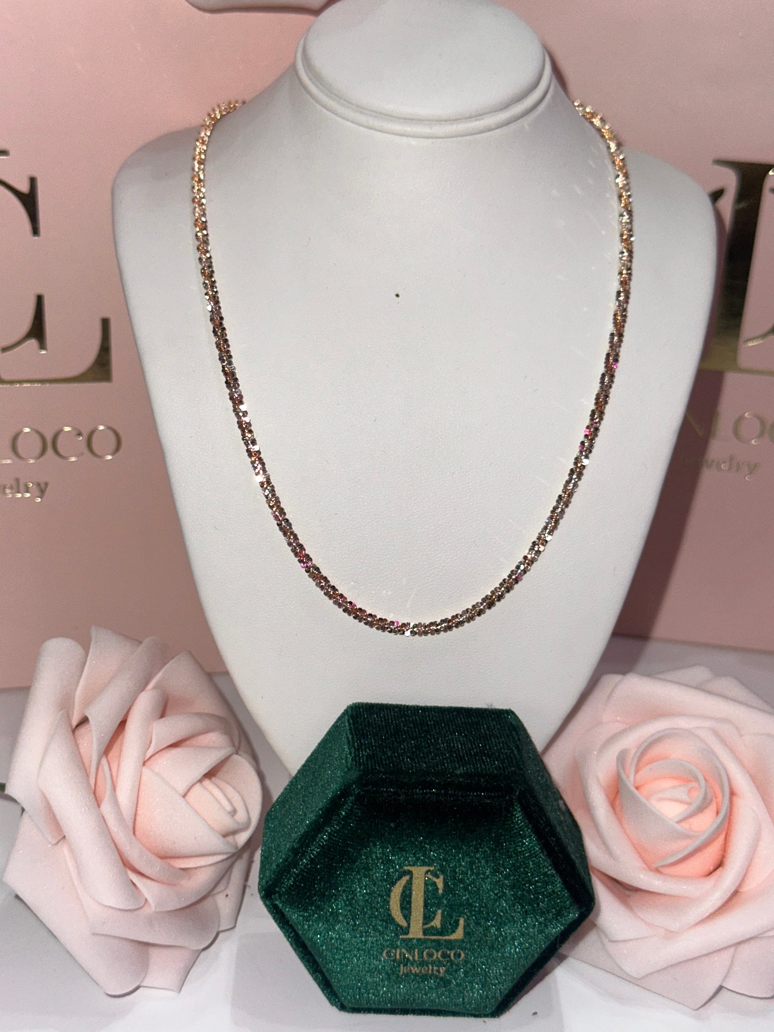 Pink Glitter Chain