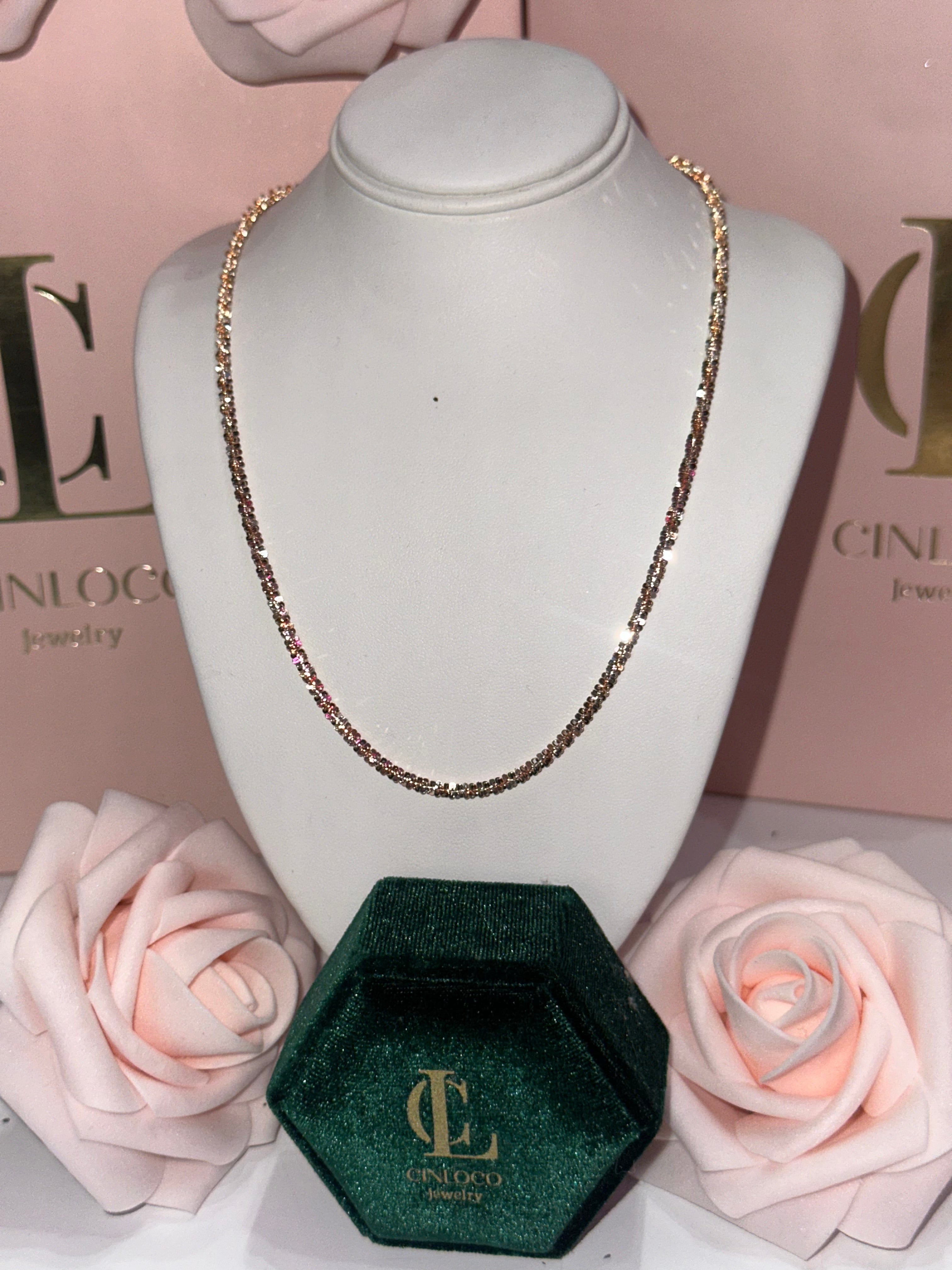 Pink Glitter Chain