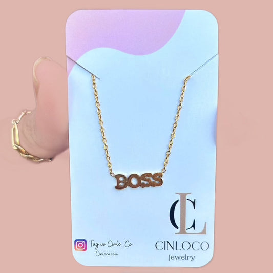 Boss Letter Necklace - CinloCo